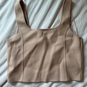 Brand New- Zara Corset tank top, going out top in nude color.